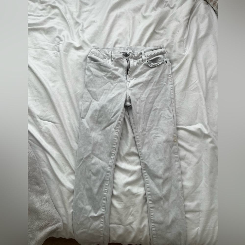 Women’s Frame Brand White Skinny Jeans